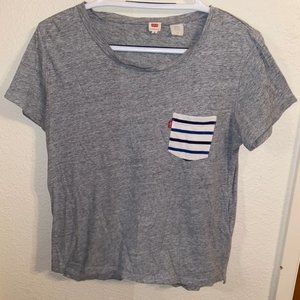 Gray Levi's Pocket T-Shirt